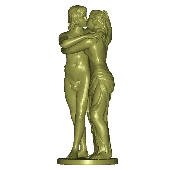 

3d model relief for cnc in STL file format Women and man hugging