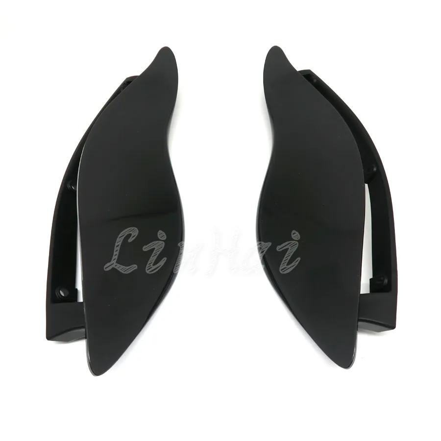 Темный дым ABS Регулируемые воздушные дефлекторы боковое крыло крышка для Harley Street