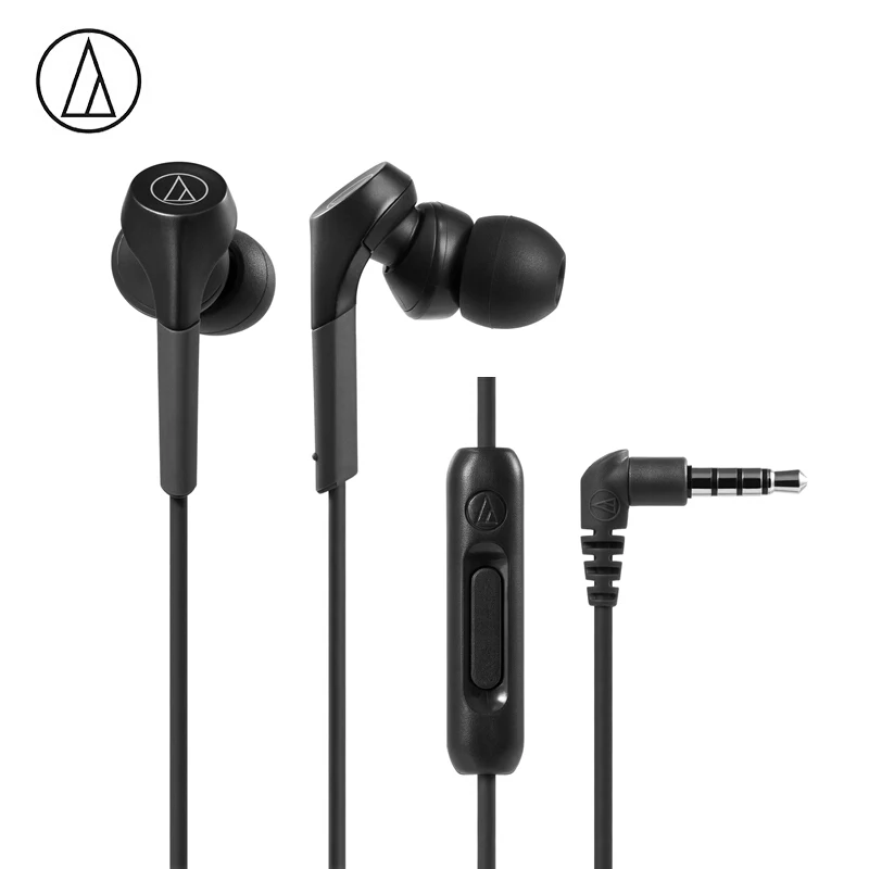 black Audio-Technica ATH-CKS550XIS проводные наушники Hifi в уши сабвуфер бас Hi-Res с проводным управлением с микрофоном - Цвет: black