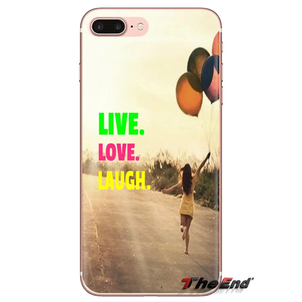 Love. Laugh. Live Life Quote For LG Spirit Motorola Moto X4 E4 E5 G5 G5S G6 Z Z2 Z3 G2 G3 C Play Plus Mini Transparent TPU Cover |