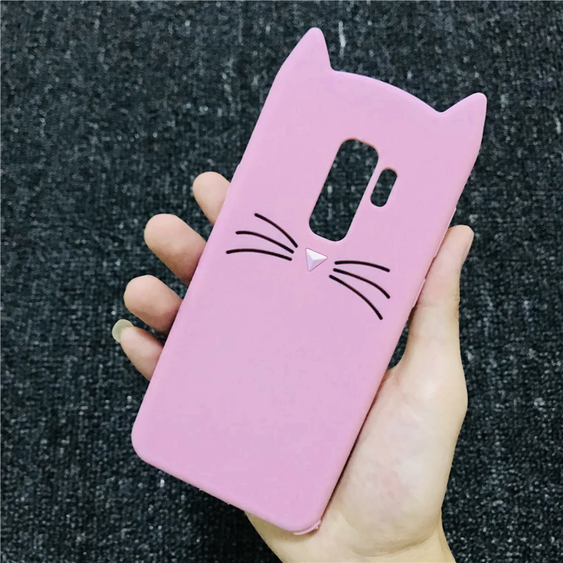Bread Cat Pink 3D мультфильм чехол Мягкий силиконовый чехол с крышкой для samsung S9 S8 плюс S6 S7 край A3 A5 A6 A7 A8 J3 J4 J5 J6 J7 J8 Pro - Цвет: Bread Cat Pink