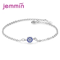 factory price 2 colours women girls simple style jewelry gift 925 sterling silver bracelet with high quality round pendan