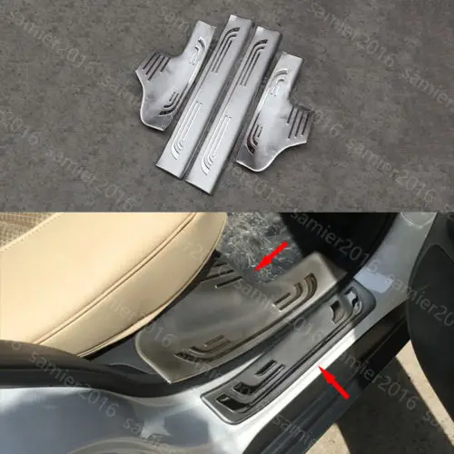 

4x Stainless Door Inner Sill Scuff Plate Pad Trim Cover For Honda CRV CR-V 12-16