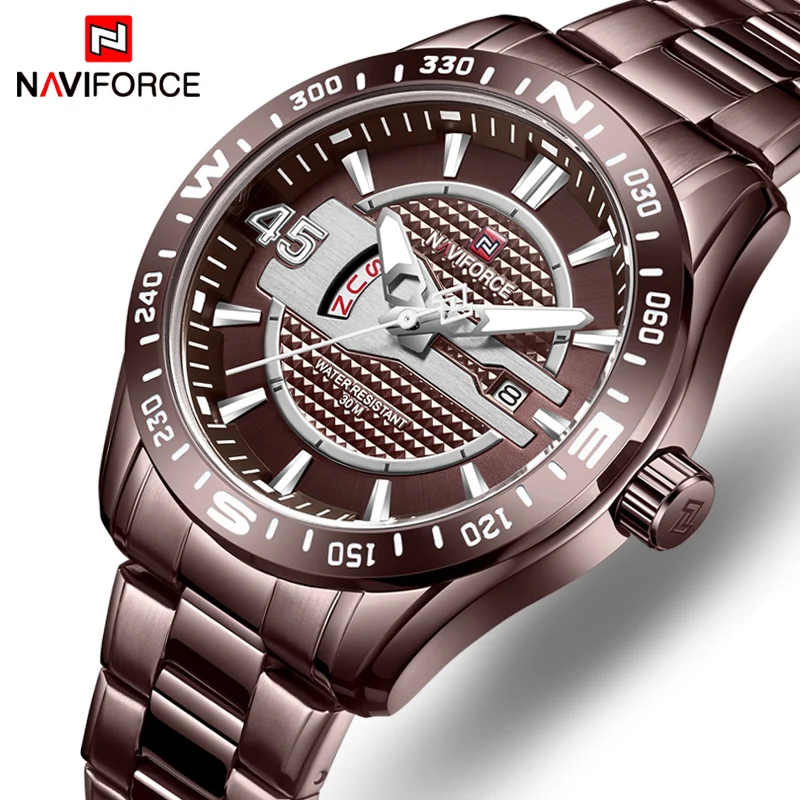 Часы NAVIFORCE мужские спортивные водонепроницаемые|Кварцевые часы| |