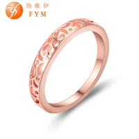 crown ring engagement wedding imitation hollow out rose gold color ring for women party female titanium antique vintage jewelry