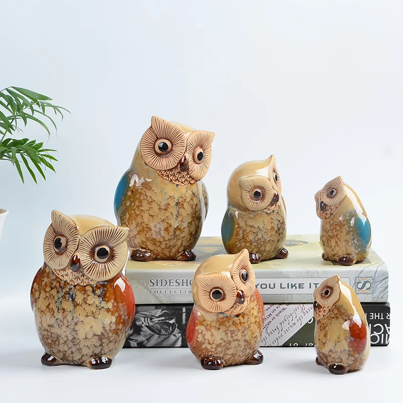 3 шт. фарфоровые фигурки Совы в ретро стиле|Статуэтки и миниатюры| |