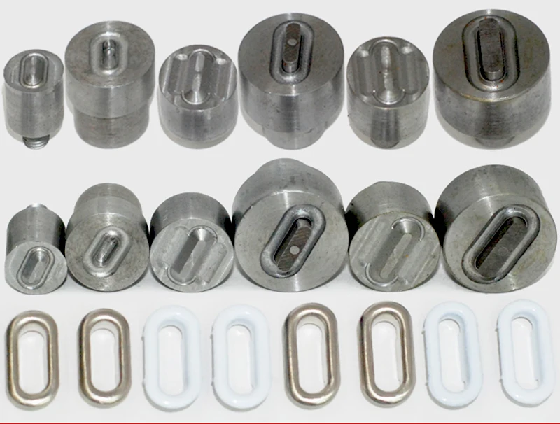 16/ 18/ 20/ 22/ 25/ 30/ 35/ 40 mm Eyelets Installation Tool Buttonhole  Metal Pores Button Rivet Oval Eyelets Molds