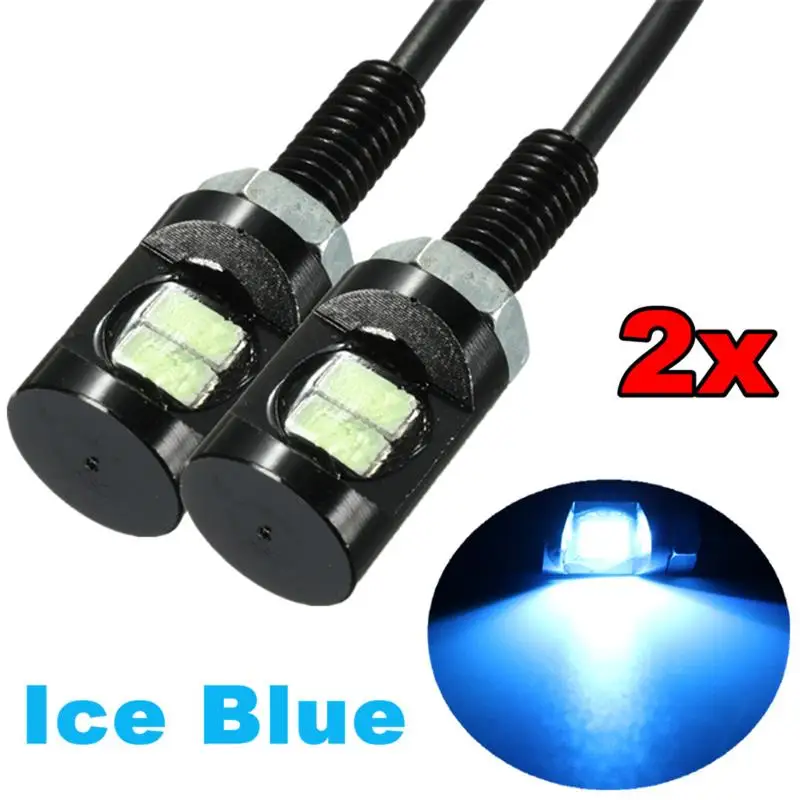 2 предмета 12V 2-светодиодный SMD мотоциклов автомобиля номерной знак на шурупе-болте светильник лампа
