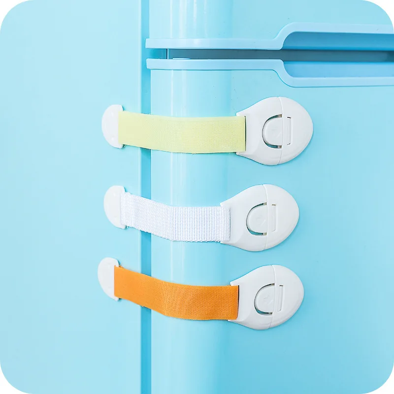 

6 Pcs Baby Box Drawer Lock Cabinet Plastic Drawer Lock Kid Fridge Door Latch Toilet Window Children Safety Straps Lock Promotion
