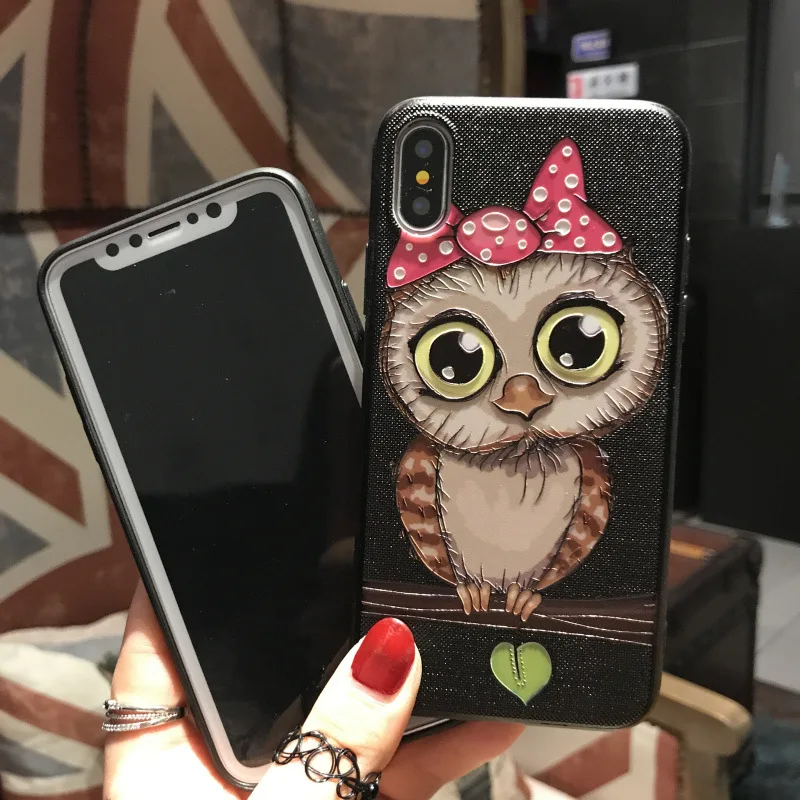 2018 Высококачественный супер милый чехол Сова для iPhoneX Xs с животными iPhone8 защита
