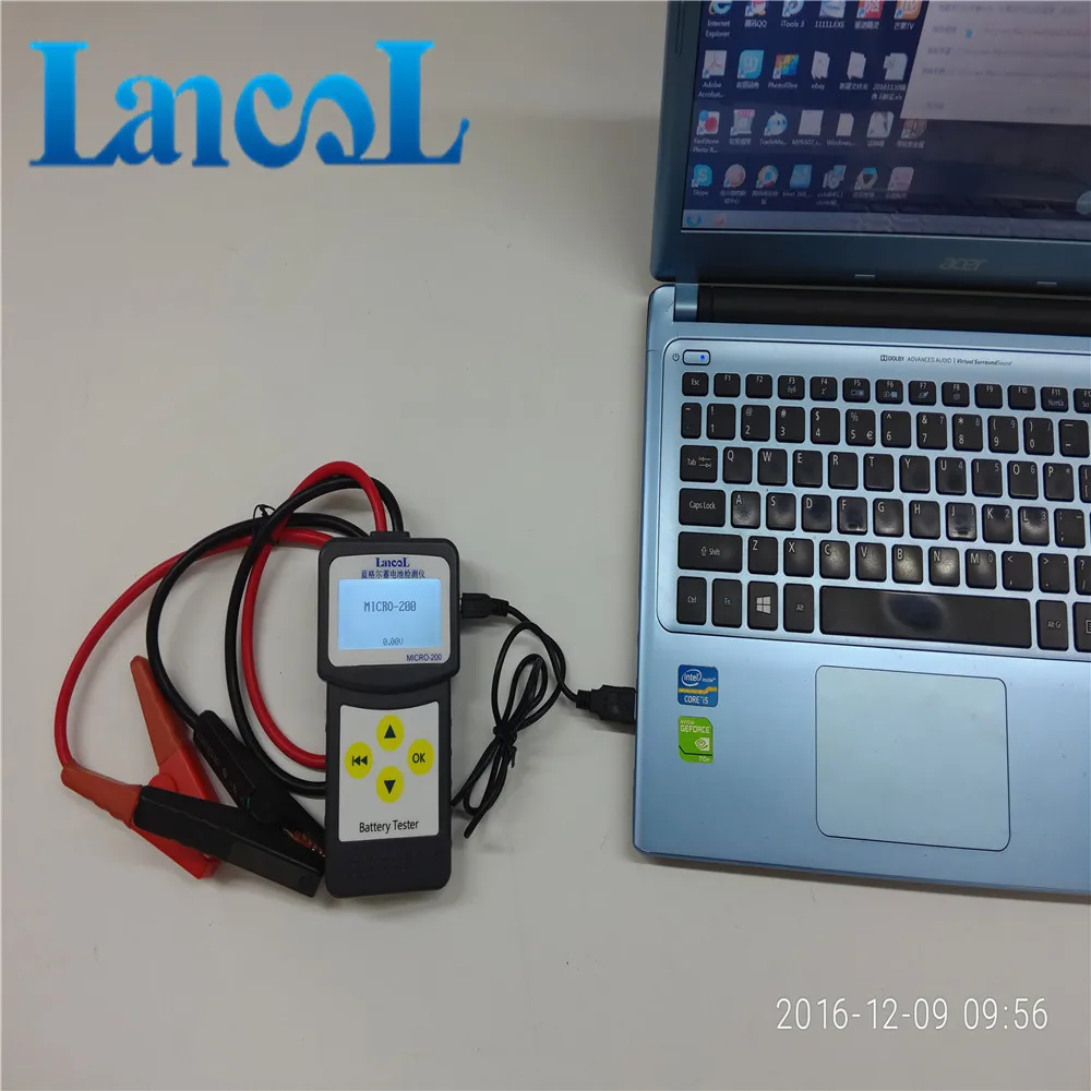 LANCOL 12V CCA цифровой автомобильный тестер батареи проверка нагрузки автомобильного