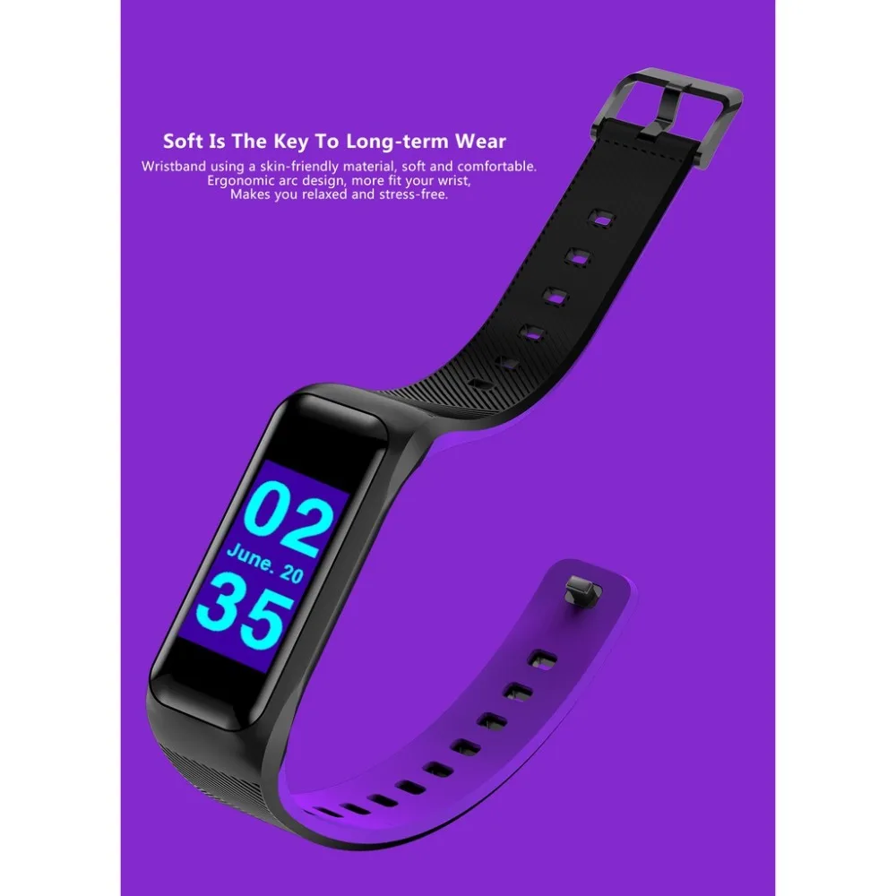 Smart Bracelet Color-screen Fitness Tracker blood pressure Heart Rate Monitor sleep tracker Wristband For Android IOS PK Miband3 |