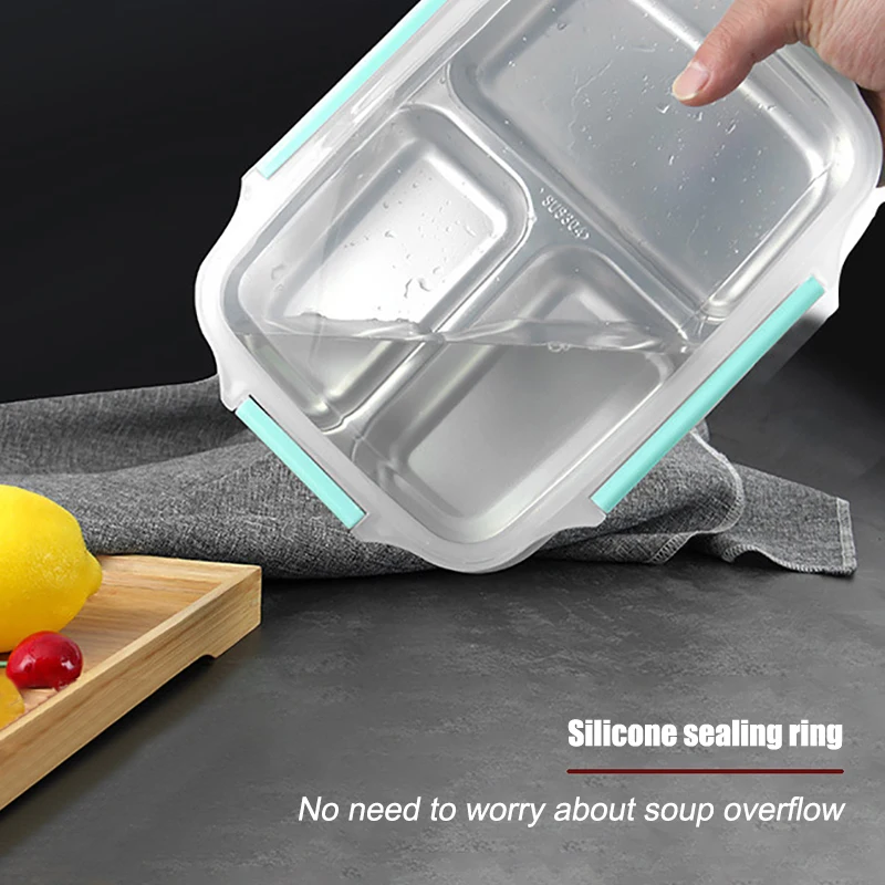 GUNOT Portable Lunch Box Stainless Steel Bento Leakproof Food Container With Compartments Microwavable Heated Lunchbox BPA | Дом и сад