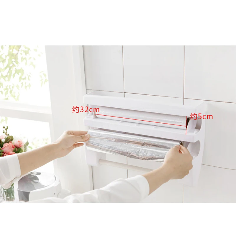 Настенный пластиковый держатель для полотенец в ванную комнату 39 х10х24