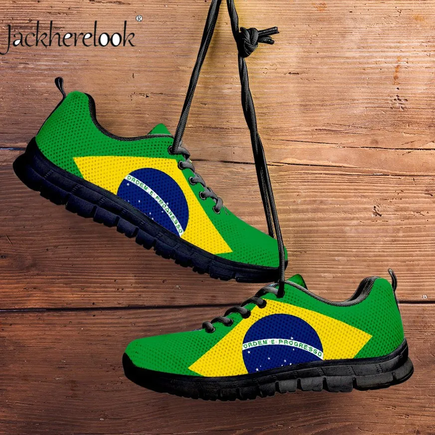 Кроссовки Jackherelook для футбольной команды с бразильским рисунком женские