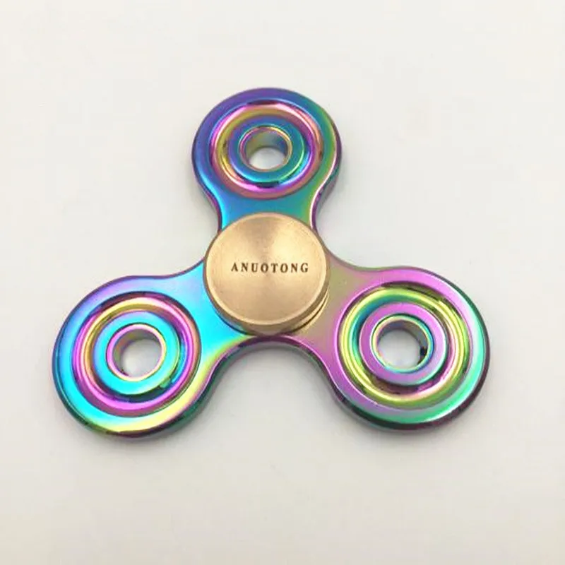 Tri-Spinner ANUOTONG Спиннер-Спиннер из металла Цветной Ручной Спиннер для повседневного