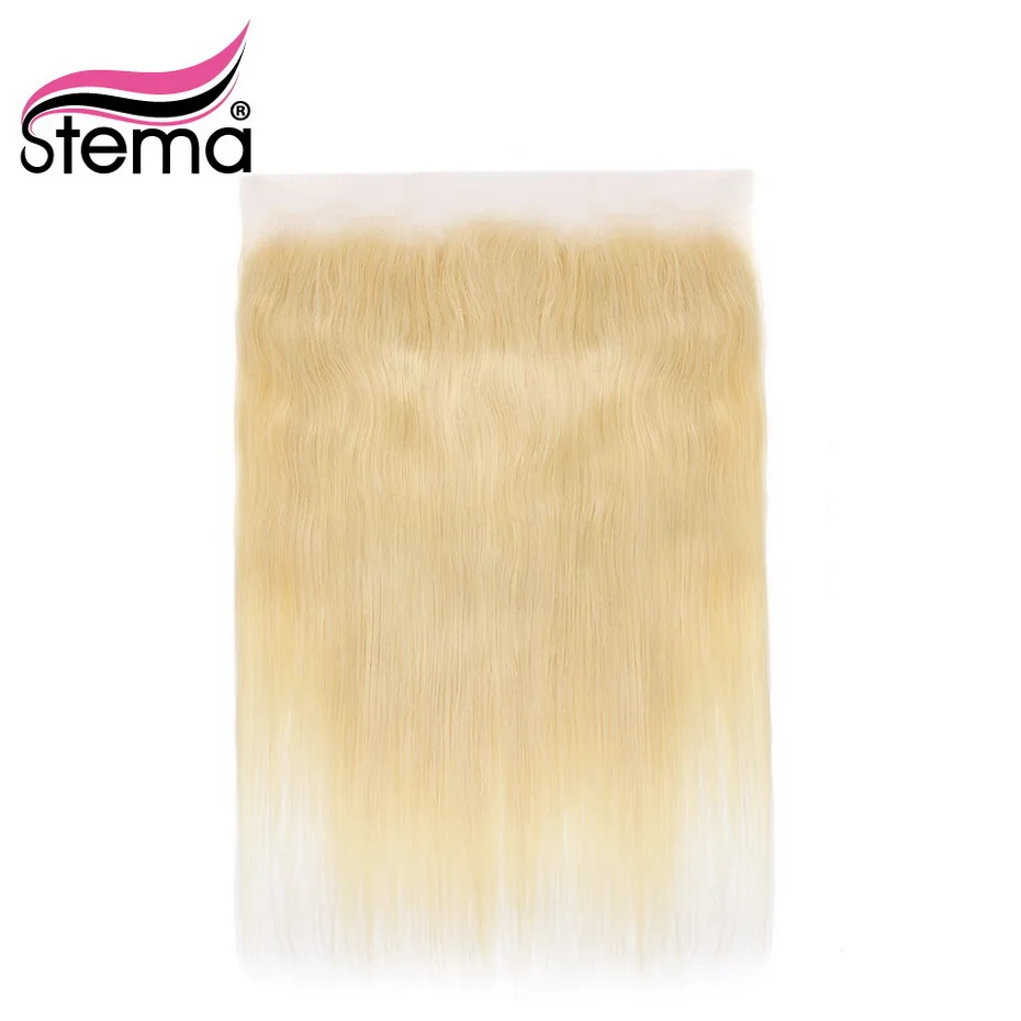Stema 13x6 #613 блонд прямые кружева фронтальный заказ с сеткой волосами младенца