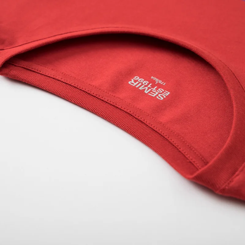 Мужская футболка с коротким рукавом SEMIR Корейская круглым вырезом хлопковая