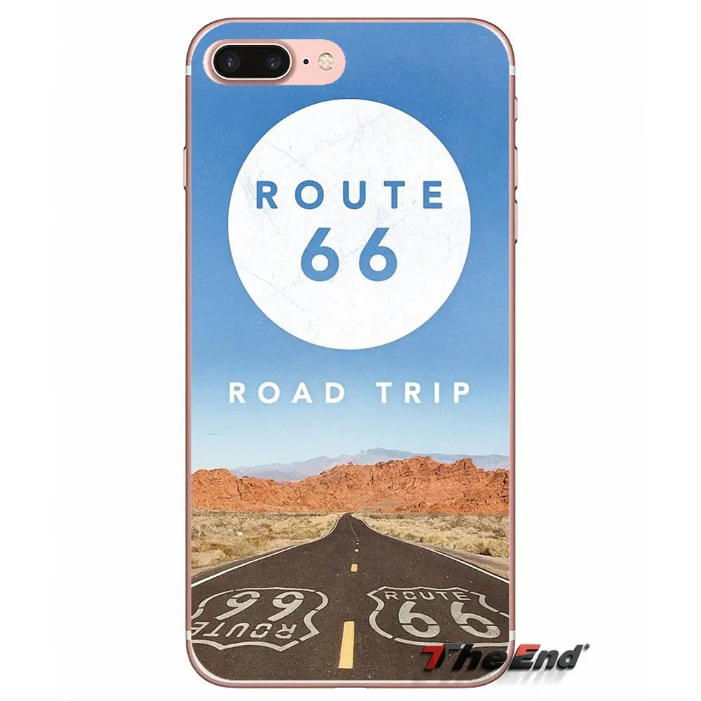Шоссе 66 США чехол для автомобильного мотоцикла iPhone X 4 4S 5 5S 5C SE 6 6S 7 8 Plus Samsung Galaxy J1 J3 J5