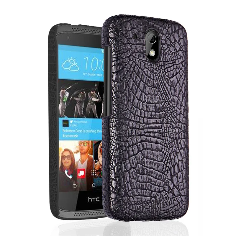 Чехол для HTC 526 526G Жесткий ПК с узором крокодиловая кожа и задней крышкой из