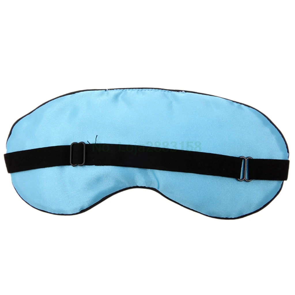 Light Blue Мягкий чистый шелк маска для сна мягкий тент покрытие помощь вслепую тайна игры секс-игрушки для влюбленных пар - Цвет: Light Blue