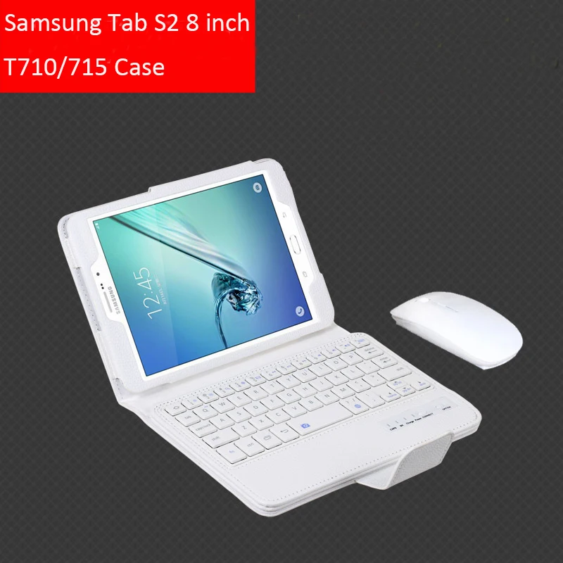 Для Samsung GALAXY Tab S2 9. 0 T710 T715 Съемная Беспроводная Bluetooth клавиатура портфель Folio чехол