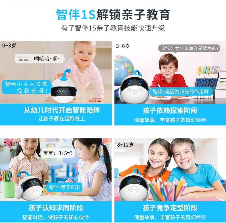 ZIB Раннее детство, обучающая игрушка-робот, искусственный интеллект, Wechat, интерактивный, высокотехнологичный, для китайского семейного общения, USB