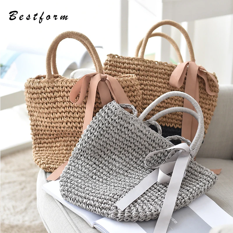 Новинка 2019 г. Богемия Бали соломенная летняя сумка ручной тканая пляж Приморский