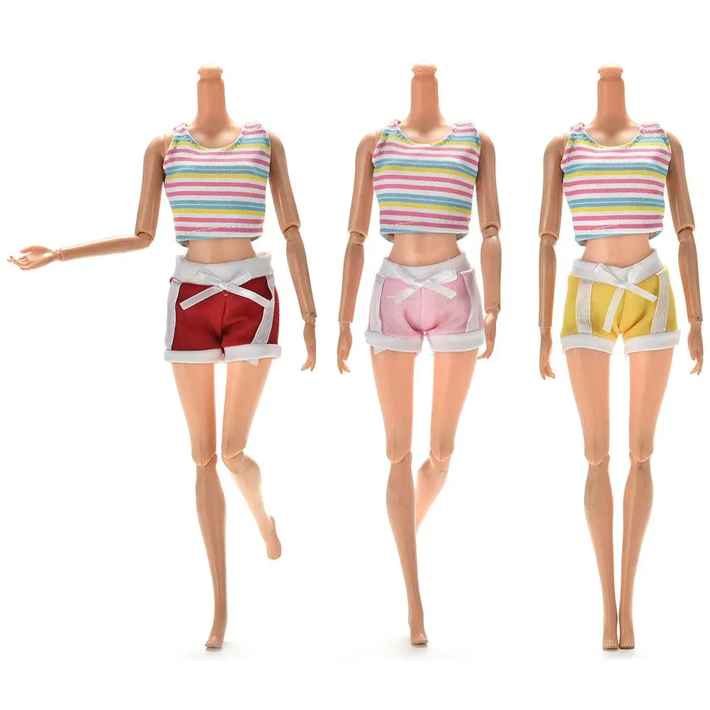 

1 Set High Quality Cotton Cloth Tanks Suit for Casual Sport Suits Clothes For Doll New Arrival