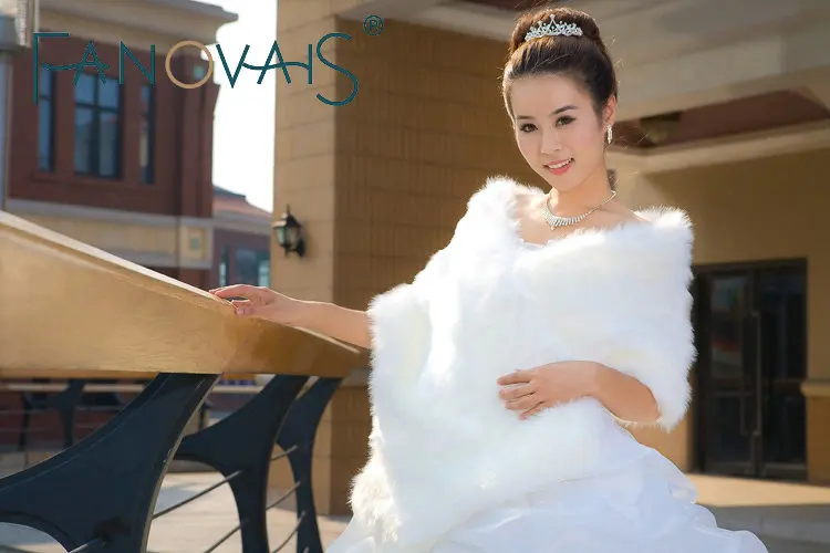 2019 новое прибытие высокое качество Слоновой Кости искусственного меха свадебная