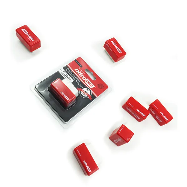 2017 Hot PLUSOBD Plug and Drive NitroOBD2 Performance Chip Tuning Box for Diesel Cars Red Increase Engine Power |