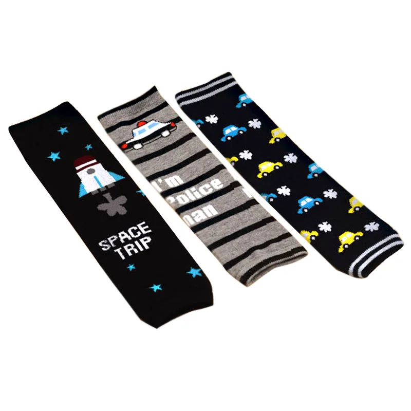 Детские гетры для девочек и мальчиков хлопковые полосатые в мультяшном стиле