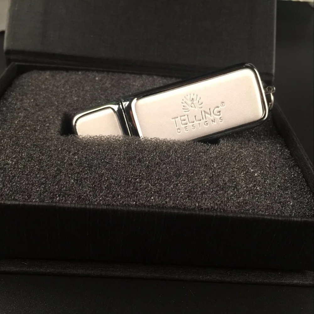 Флэш накопитель USB 2 0 из белой кожи с искусственной кожей (более 20 шт. бесплатный