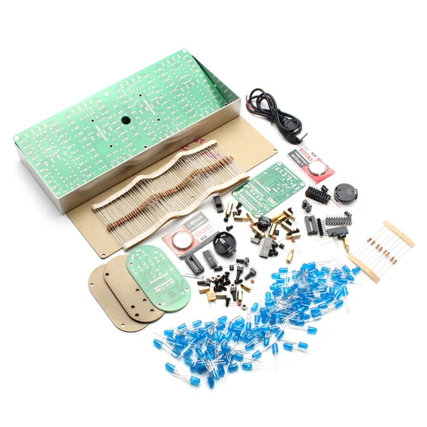Большой Экран дистанционные часы электронные DIY Kit Алюминий крышки и акриловая
