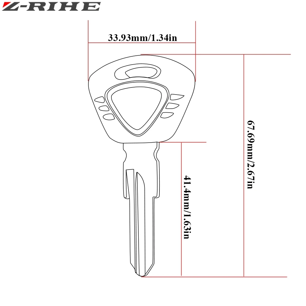 Мотоцикл левый и правый слот Embryo пустой ключ Uncut Blade для TRIUMPH Street Triple 600 675 1050 T100 T120