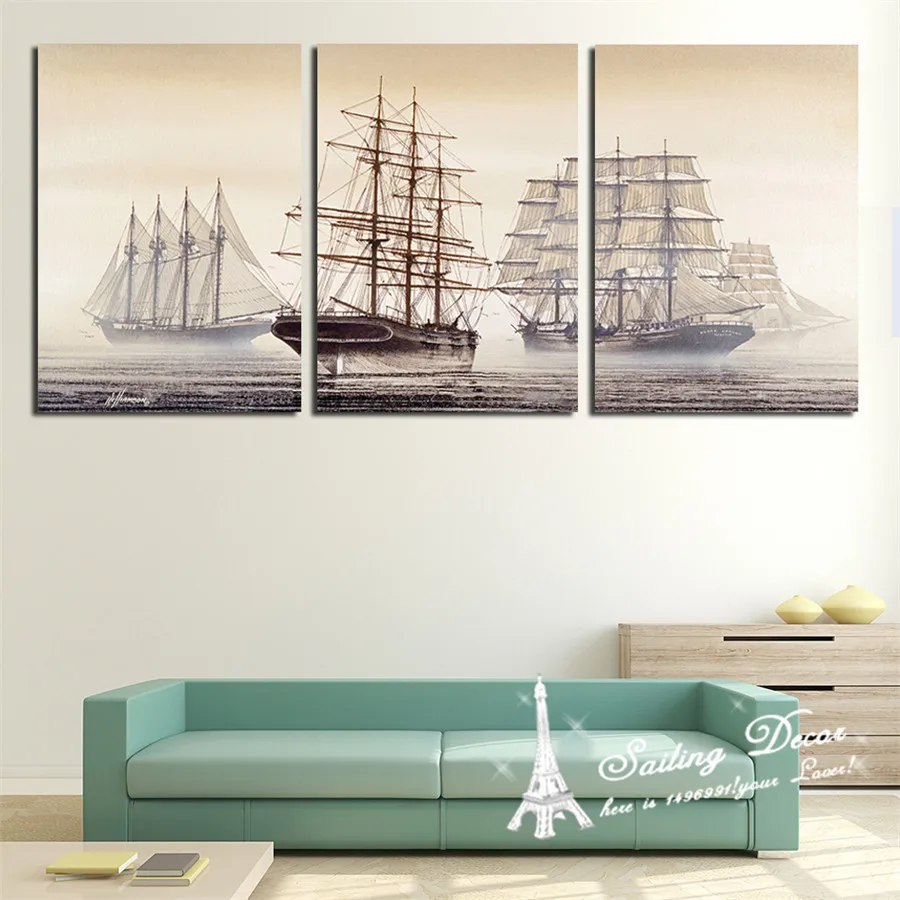 3 шт. настенные картины на холсте с принтом | Дом и сад