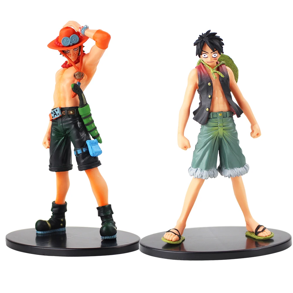 2 шт./лот 17 см Популярная аниме Portgas D Ace and Luffy ПВХ экшн фигурка модель игрушка с