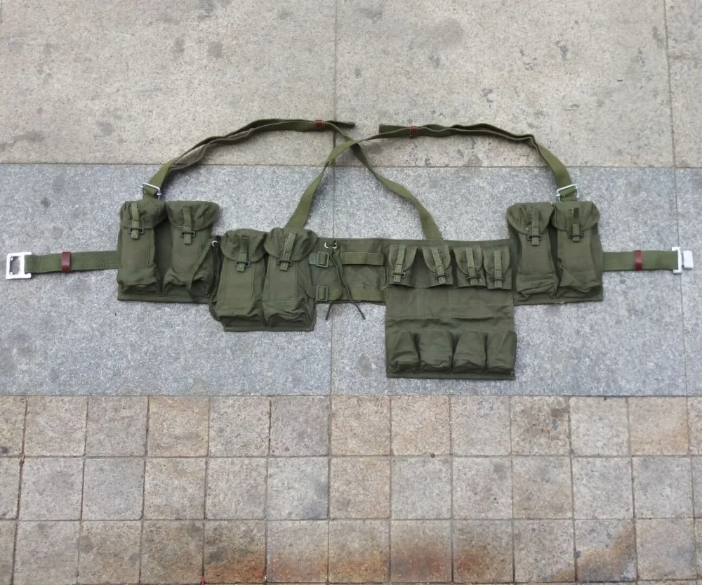 Оригинальный излишки Тип 63 авто Грудь Rig боеприпасы мешок подсумок Вьетнам войны
