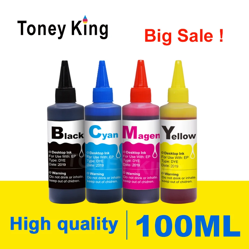 

Toney King 100ml Printer Dye Refill Ink Kit For Canon PG 510 CL 511 XL PG510 CL511 PG-510 CL-511 510XL 511XL PG-510XL Cartridges