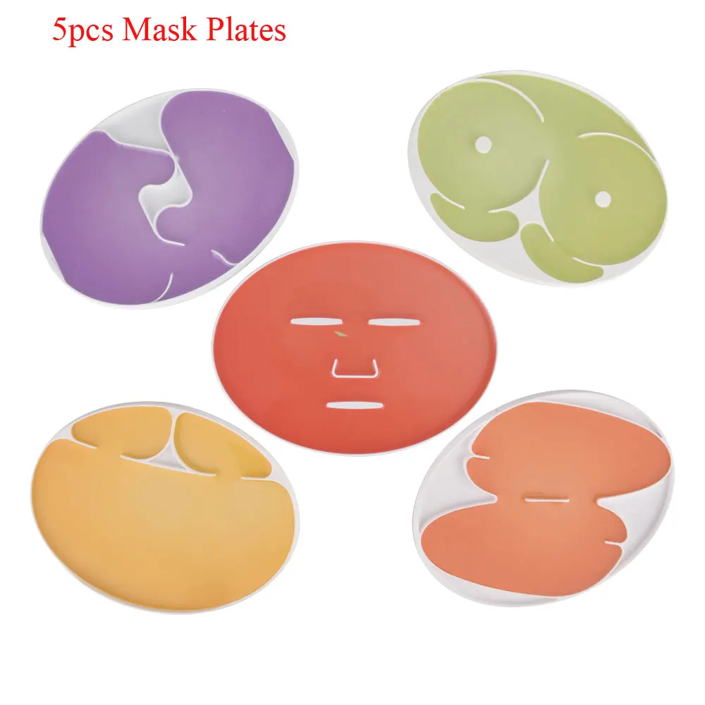 5pcs mask plates Машина для изготовления фруктовых масок для лица, автоматический инструмент для ухода за кожей лица с коллагеном, оборудование для спа-салона - Цвет: 5pcs mask plates