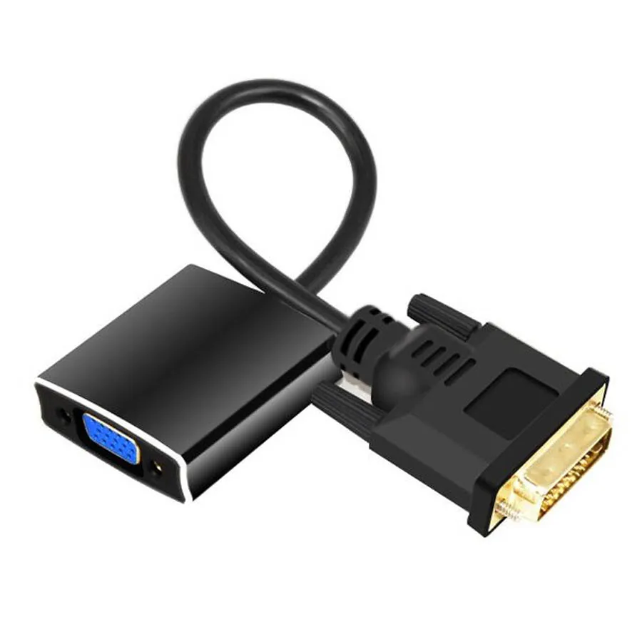 Преобразователь DVI в VGA адаптер из алюминиевого сплава папа мама 24 + 1 25 Pin D Кабель