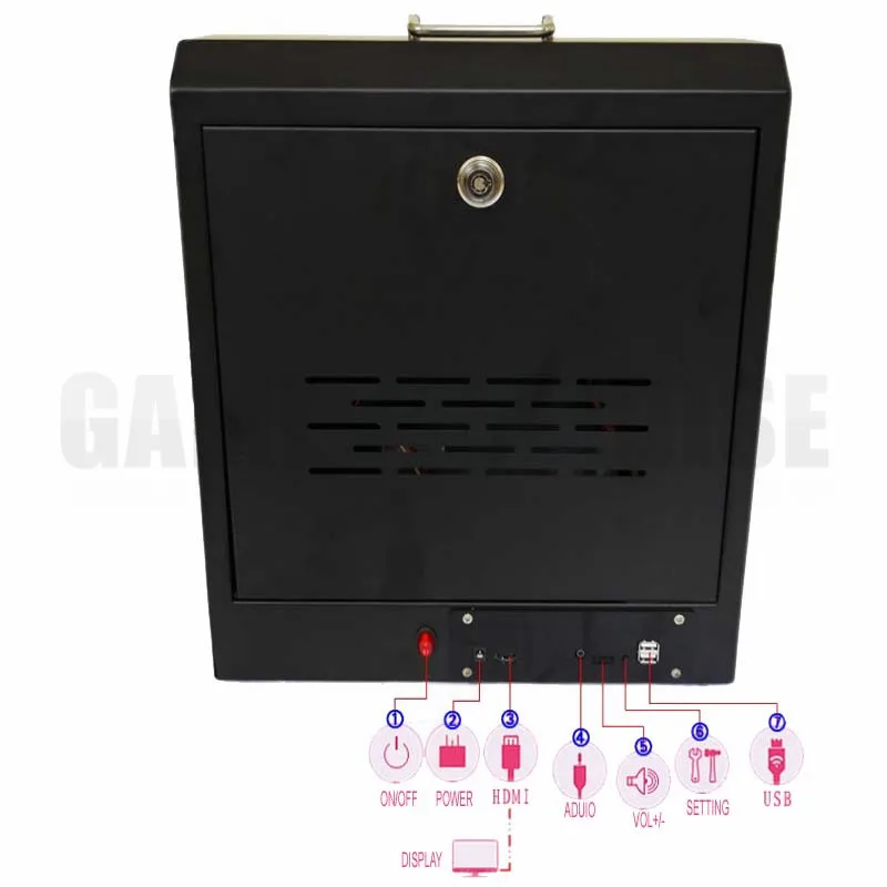 2 pcs metal Case Family 1 player Mini Arcade Game Machine with 15 inch LCD 960/1388 in 1 games board HDMI output