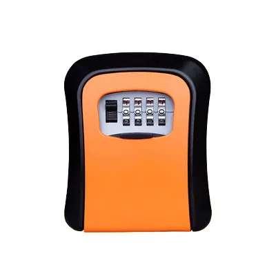 orange Сейф с ключом, коробка с паролем, строительное украшение, компания, офис, дома, настенные коробочки для хранения ключей, Противоугонный Сейф - Цвет: orange
