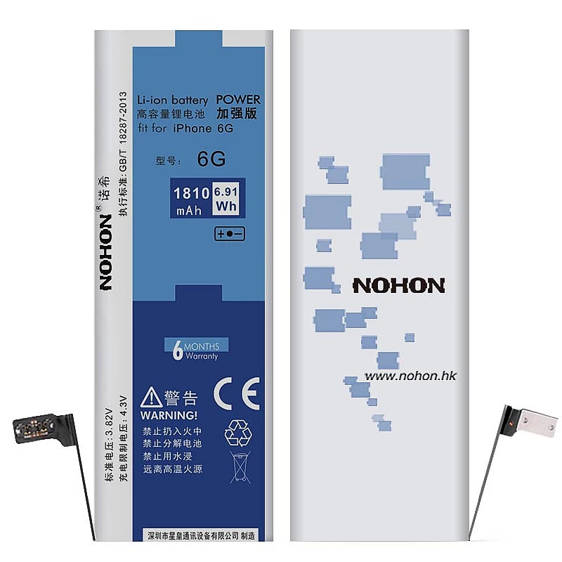 NOHON 1810 мАч высокое качество новый аккумулятор для iPhone 6 4 7 дюйма Встроенные