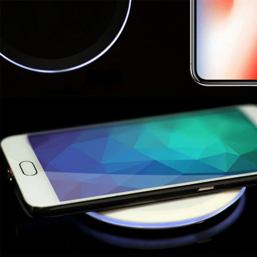 Ультратонкий беспроводной зарядный коврик QI для Huawei Mate 20 Pro P30 Xiaomi Mi 10 W iPhone Max