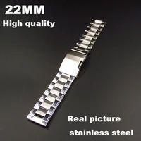 new arrived 1pcs 22mm stainless steel high quality watch bands watch strap 040203