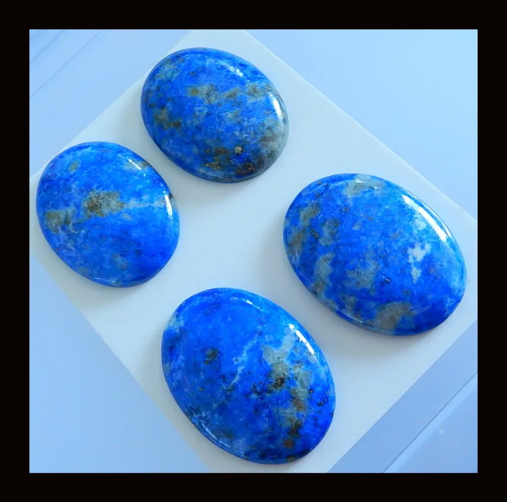 Birthday gift 4PCS Natural stone Lapis Lazuli large pendant Cabochon Jewelry accessories 40x30x7mm 60g | Украшения и аксессуары