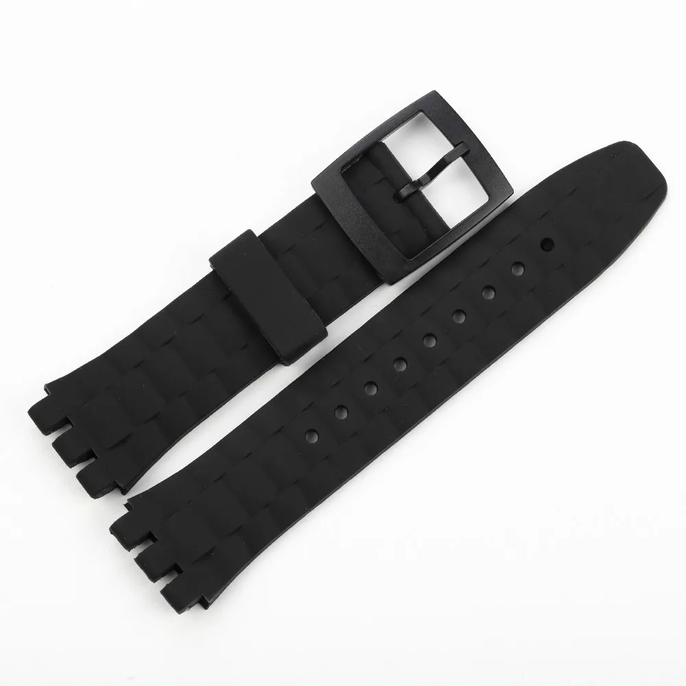 Плюс ремешок мягкий силиконовый сменный для наручных часов Swatch SUUP100 SUUB Ремешок Pin