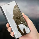 Зеркальный флип-чехол для телефона Samsung S9 S8 S10 Lite Plus, чехол для телефона A3 A7 J3 J5 J7 A8 S6 S7 edge M30 A30 A50 A70 note 8 9, чехол