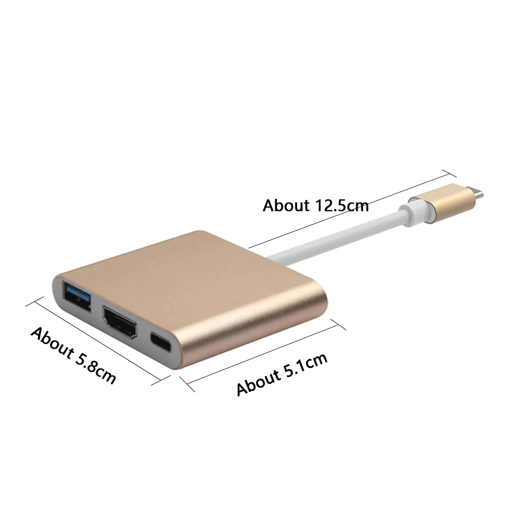 Преобразователь типа C в HDMI USB 3 1 USB-C концентратор адаптер type-C сплиттер 4K кабель 1080P